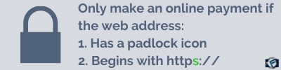 Only make an online payment if you see the padlock icon in the address bar- Cashfloat