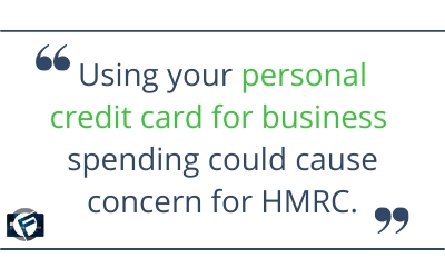 Using your personal credit card for business spending could cause concern for HMRC- Cashfloat